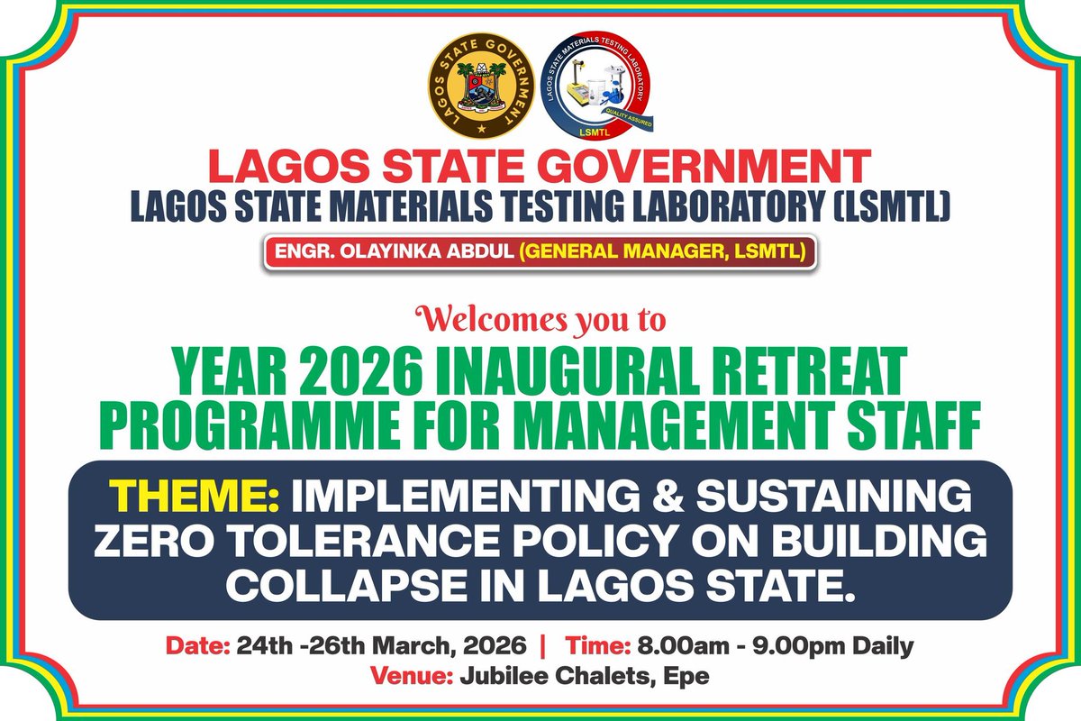 Lagos State Materials Testing Laboratory tweet media