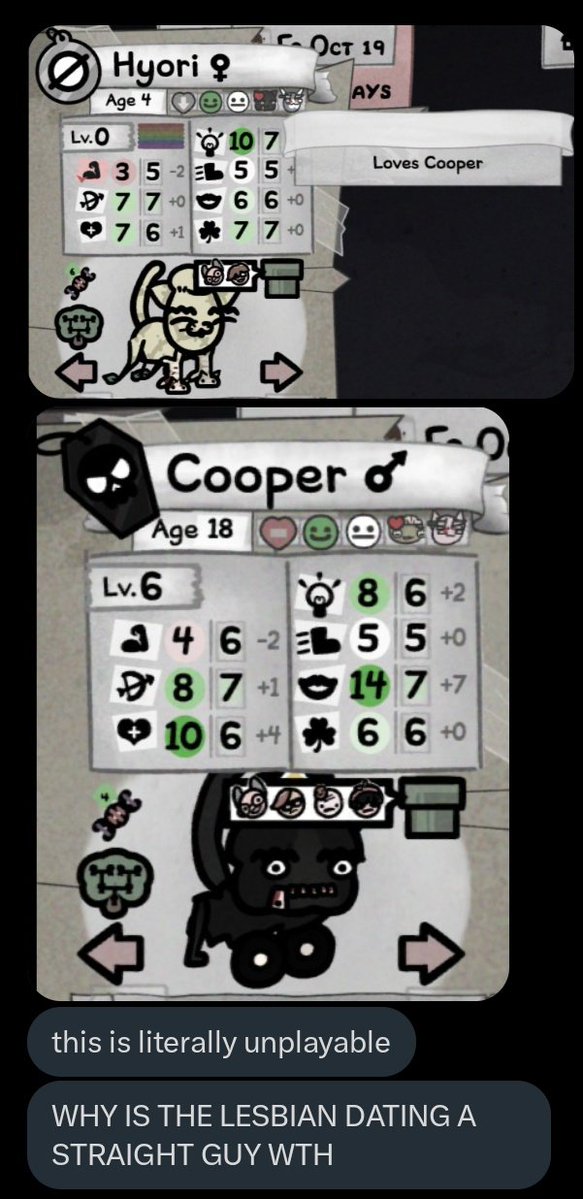 Mewgenics Takes & Confessions tweet media