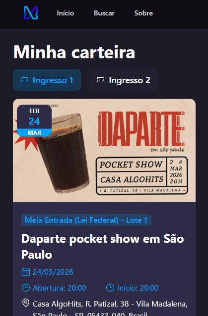 turncabeyo's tweet photo. VENDO 2 INGRESSOS DAPARTE HOJE 

2 ingressos meia entrada estudante
preço que paguei!

69 cada - mais barato que o site

passo zap, insta, comprovo
motivo: não vou conseguir ir

tags: algohits, algo hits, casa, daparte, da parte, ingresso, primeiro lote, precinho, são paulo, sp https://t.co/TKkBoVDGjJ