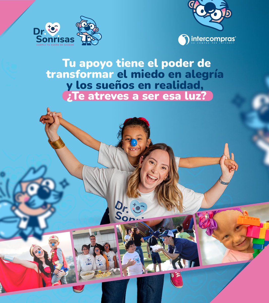intercomprasmx's tweet photo. 💙 ¿Te gustaría cambiar la historia de un(a) niño(a) con una enfermedad grave?  Con @DrSonrisasAC tu apoyo cumple sueños, lleva esperanza y crea impacto real en familias de México. Cada aportación suma💙 Conócelos 👉https://t.co/g96qOoFwXA https://t.co/0RXfuKyn2P