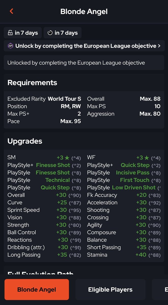 ElusiveMessi's tweet photo. Make sure to not miss out on the Blonde Angel Evo 🔥

Finally was able to upgrade my Messi 🙌

The most unique dribbler now has pace to burn 💨

Simple feints and dummies to trick defenders ✅️

And Im getting more creative with this player lock nonsense 😝 https://t.co/0U8pQ43wZ8