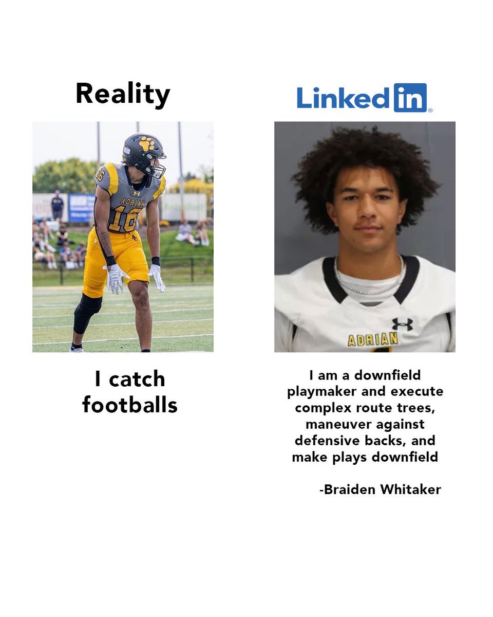 AdrianCollegeFB's tweet photo. ACFB: describe your job responsibilities 

#GDTBAB https://t.co/eHVYbIP1Ey