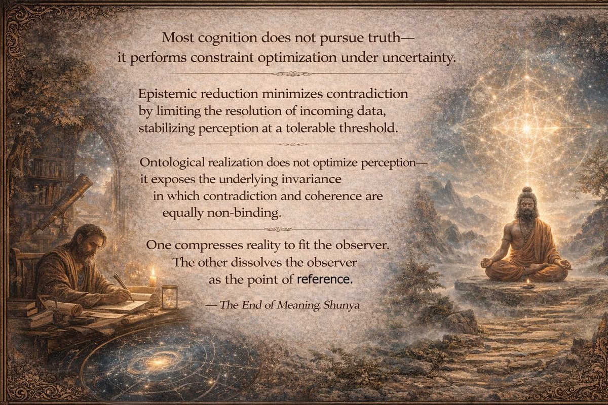 Do not rely on epistemic peace—
ontological clarity does not depend on conditions.