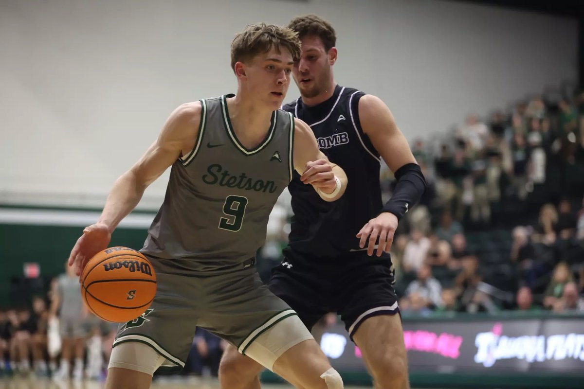 TheFieldOf68's tweet photo. Stetson’s Collin Kuhl will enter the portal, source told @TheFieldOf68. 

The 6-8 junior earned 3rd Team All-ASUN after averaging 13.1 ppg and 6.3 rpg. Also shot 37.5% from 3. Repped by @RobPeterson22 of @ProdigySG_. https://t.co/jJNjQ4pr4F