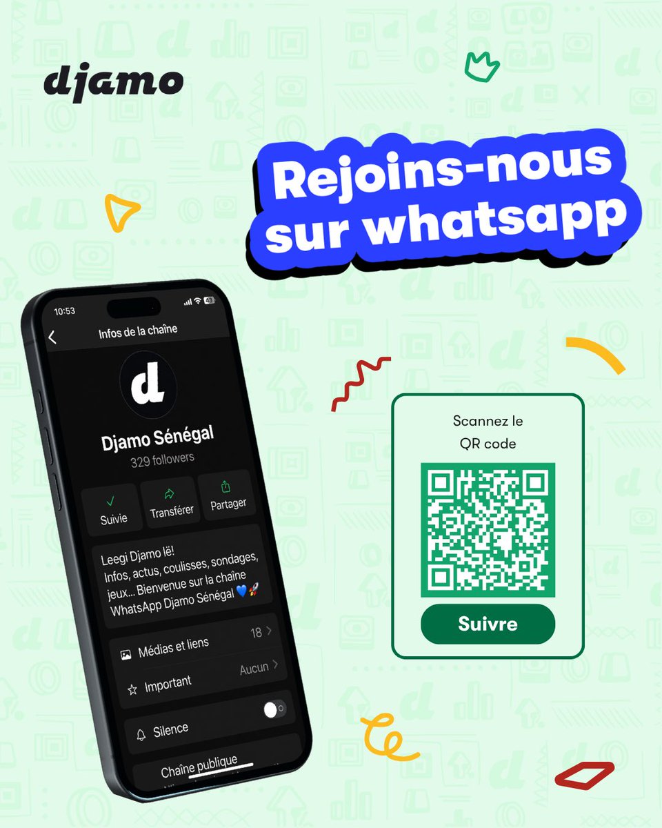 Tout se passe sur WhatsApp… et tu n’y es pas encore ? 🫣

📲 Conseils, bons plans et exclus pour mieux gérer ton argent directement sur ton téléphone.

Scanne ce QR code ou clique sur le lien dans la bio 
 #LeegiDjamoLë