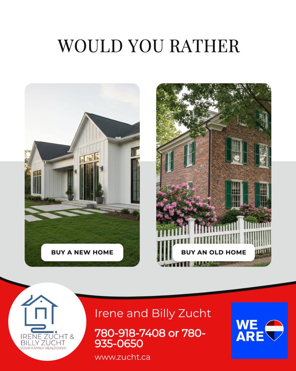 Bzucht's tweet image. Would you rather buy a new home to avoid renovations or invest in an older home for a better price? Both options have their perks! 

What’s the top priority when searching for the perfect place? Comfort, style, or investment potential? Share your thoughts!

#fortsask #yegre