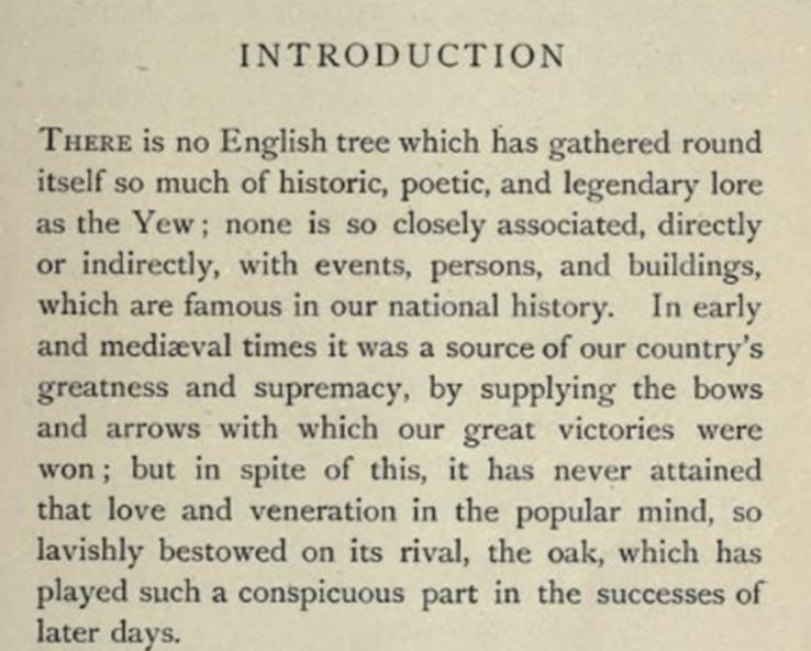 linkeepsitreal's tweet photo. Oh to be a tree nerd named John Lowe in 1897, writing rapturously about yews  

(From "The yew-trees of Great Britain and Ireland," John Lowe, 1897) https://t.co/f5kpu0a8ye