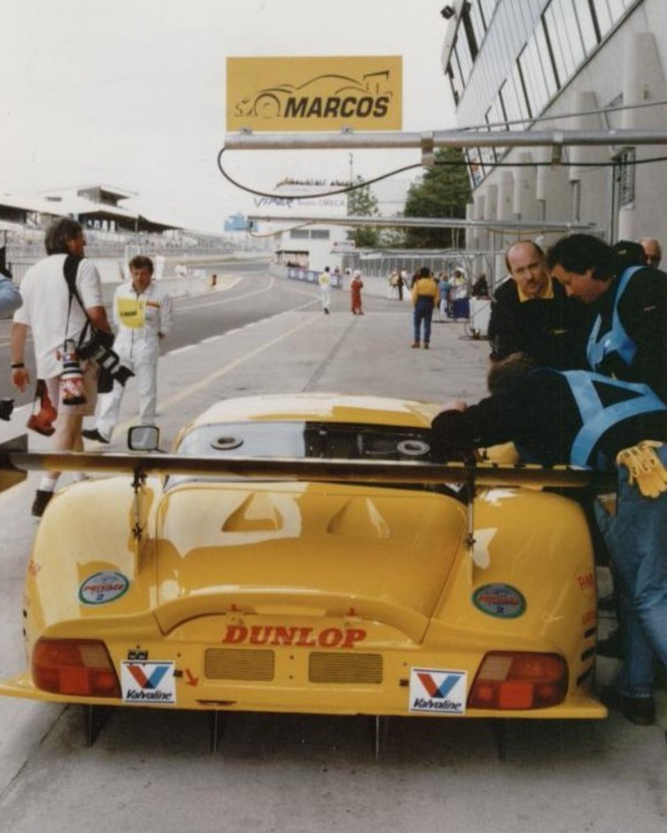 marcosmotorco's tweet photo. 💪 Nicknamed "The Brute", the Marcos LM600 brought a sledgehammer to the fencing match that was GT racing with its 6.0L Chevy V8. It was loud, wide, and, most importantly, fast. Winning the British GT2 Championship in its debut year in 1995, The Brute also frequently outpaced GT1 cars such as the McLaren F1 on more technical tracks, where its massive torque and handling prowess gave it the edge in the corners. 

#Marcos #LM600 #MarcosMotorCompany #BritishLightweightAnalogue #MarcosReborn