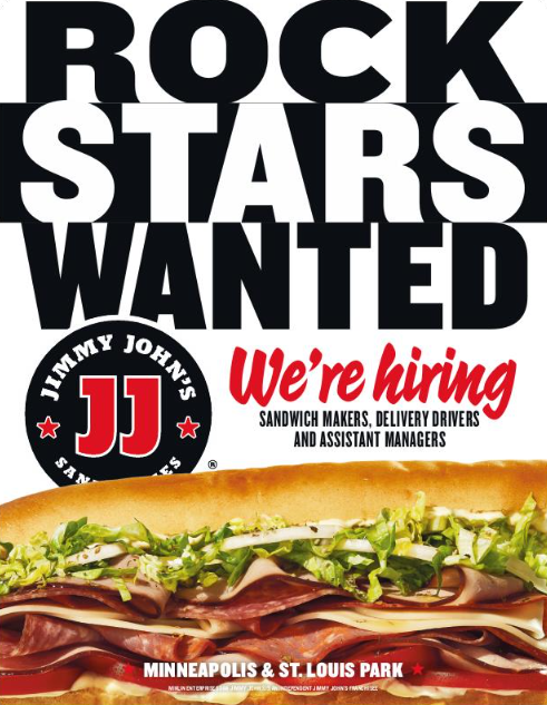MiklinEnt's tweet photo. 🚀 Fast-paced job with real growth?
Jimmy John's in Minneapolis &amp; St. Louis Park is hiring now!
🥪 In-Shop 🚲 Delivery Drivers 👔 Asst Managers
✅ Pay + signing bonuses ✅ Flexible hours ✅ Quick advancement + free meals
Apply: https://t.co/sfSciY29va
Tag a friend! #NowHiring https://t.co/Xm2vJk8drk