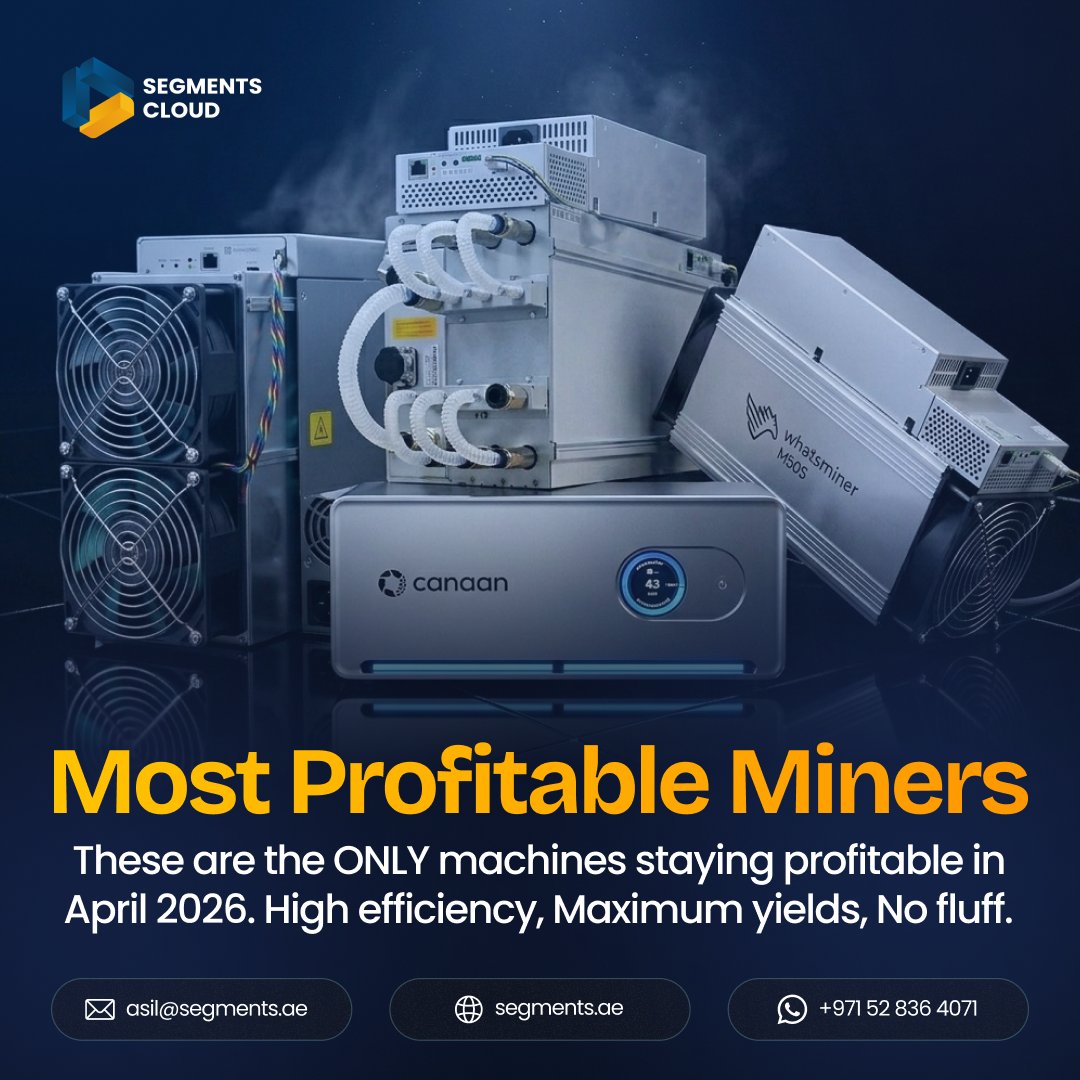 SegmentsCloud's tweet photo. Efficiency isn’t just a buzzword in 2026. It’s the only way to stay profitable. High hashpower is great, but without the right cooling and power stability, you’re just burning money. ⚡️ https://t.co/WlhfBJMNT5