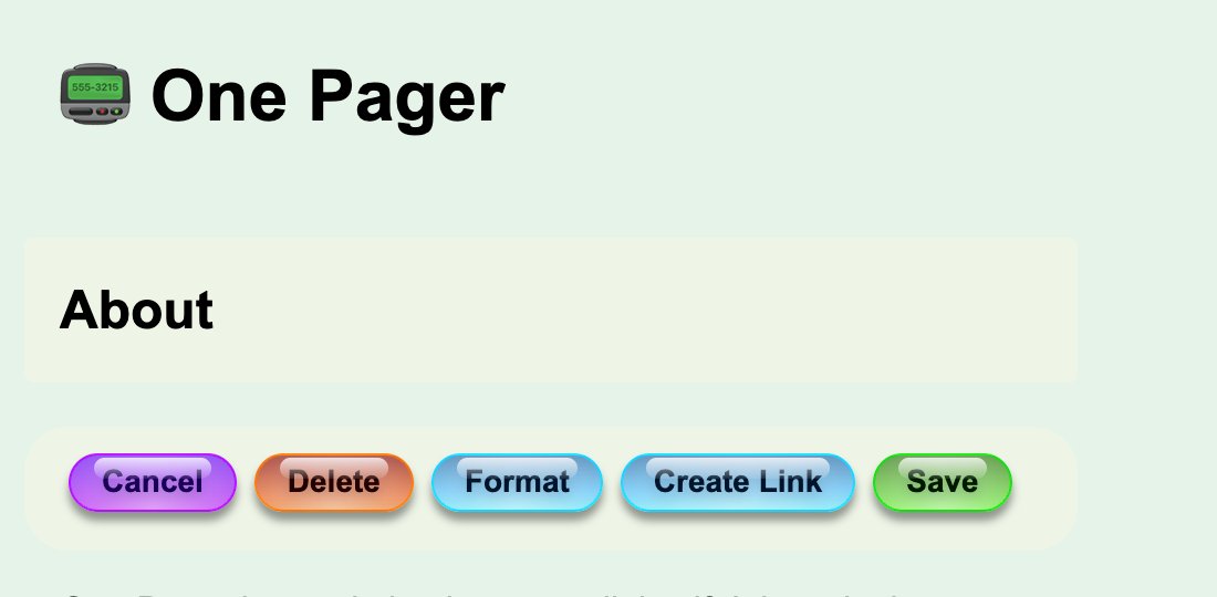 patrickweave_r's tweet photo. I'm back with PART 3 of my HTML trilogy!

It's called One Pager and it's a self-editing website. https://t.co/DORzqKh3yv