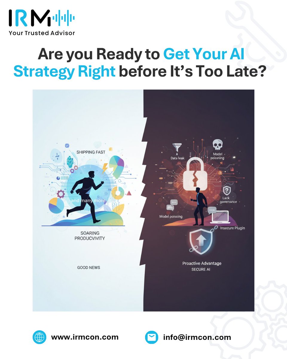 irm_con's tweet photo. 🚨 Are you Ready to Get Your AI Strategy Right Before It’s Too Late? 
AI is transforming your SaaS business overnight… but is it quietly exposing you to million-dollar risks? 
 
Picture this: It’s Q2 2026. Your SaaS team is crushing it—shipping AI copilots, agentic workflows, and generative tools faster than ever. Productivity is soaring. Customers are raving. 
 
Then the Board Meeting arrives: 
An investor asks, “How are you governing AI Agents, shadow AI and prompt-injection attacks?” 
 
Your CTO freezes - because no one mapped the data flows. No one assessed the workflow risks, AI Agents, bias or model poisoning. And now that “free” ChatGPT plugin your sales team has been using for weeks? It just leaked PII to an unknown endpoint. 
 
This is an example of the excitement of AI innovation colliding head-first with the cold reality of insecure unregulated AI adoption, use and lack of AI Governance and Risk Management. 
 
The Good news is, you have the power to change that - You can move from reactive firefighting to proactive advantage—win faster enterprise deals, lower insurance premiums, bulletproof due diligence, and Responsible, Safe and SecureAI that scales with your business, not against it. 
 
This is the difference between AI as a hidden liability and AI as your most powerful growth engine. 
 
Are you ready to turn your AI momentum into a story of secure, compliant AI innovation, adoption and use?

👉 Try a complimentary AI Adoption Workshop and risk assessment to get you started - https://t.co/tijUfjK7K1

#SaaS #YCombinator #StartupGrowth #TechFounders