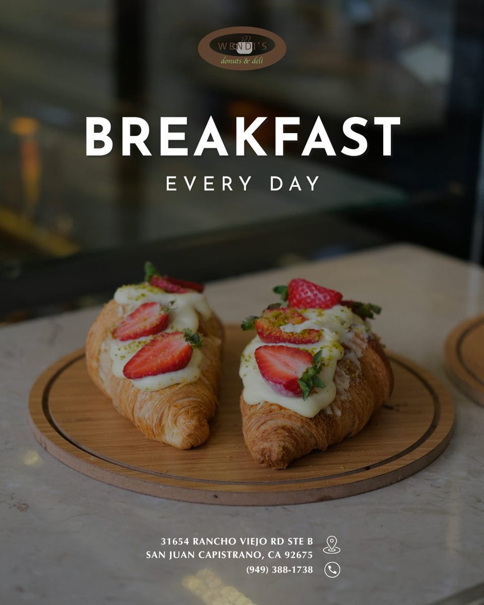 wendidonuts's tweet image. Fresh, flaky, and waiting for you in the heart of SJC. Why settle for an ordinary breakfast when you can have a masterpiece?

See you at the counter!
📍 31654 Rancho Viejo Rd, Ste B

#SJC #SanJuanCapistrano #BreakfastLove #OCLife #WendisDonuts
