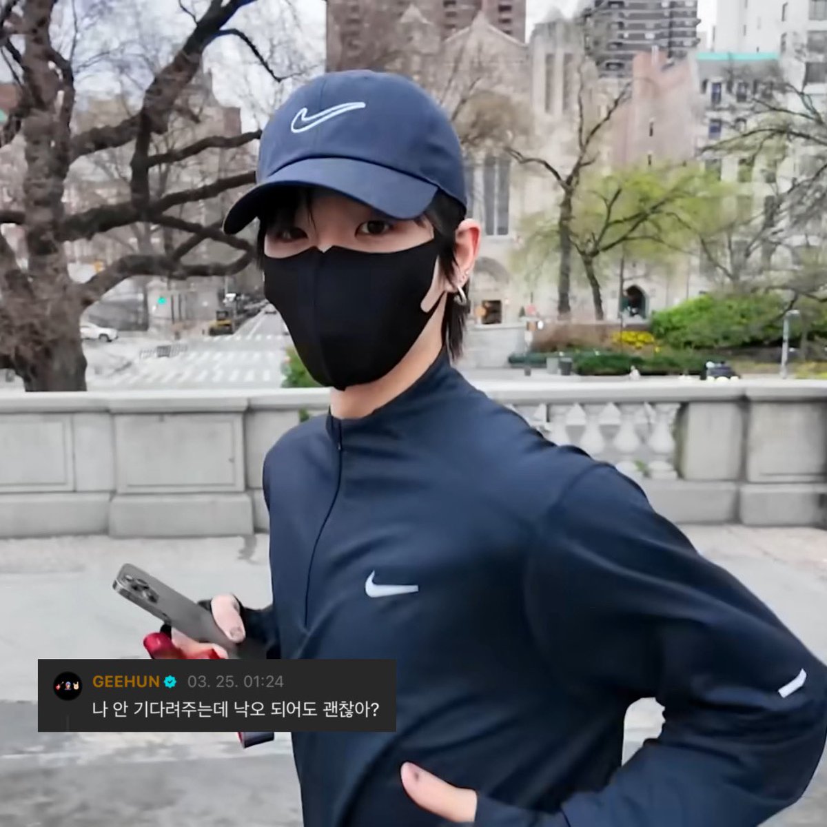 💬 oppa from now let’s go run together~
🐶 i won’t wait for you though. are you ok with falling behind?

jihoon doesn’t play about running 🙂‍↕️