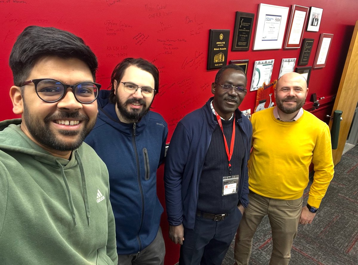 PhysicsRutgers's tweet photo. Thank you, Prof Adebayo from @FUNAABNigeria for visiting @PhysicsRutgers ! We enjoyed spending time with you, discussing electronic structure theory and learning about FUNAAB. Hope you come back soon! @RutgersResearch @Rutgers_Newark @RutgersSASN https://t.co/WtTGAejQHV