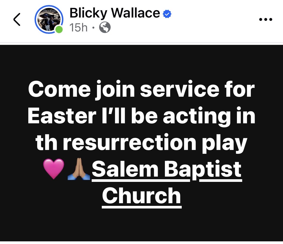 ChiffyTDR's tweet photo. So Glad Lord I can worship you on resurrection Sunday 🙏🏽💯 https://t.co/0iH1RyDZEe