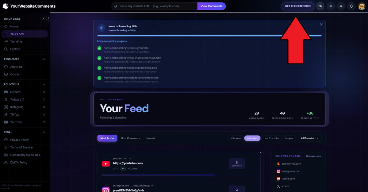 ywcomments's tweet photo. Don't forget to install our extension. You can comment on any website without copying any links. 

Just go to https://t.co/gpNc05zmCM and click the GET THE EXTENSION button and comment on anything, anywhere https://t.co/3rghsXkbM3