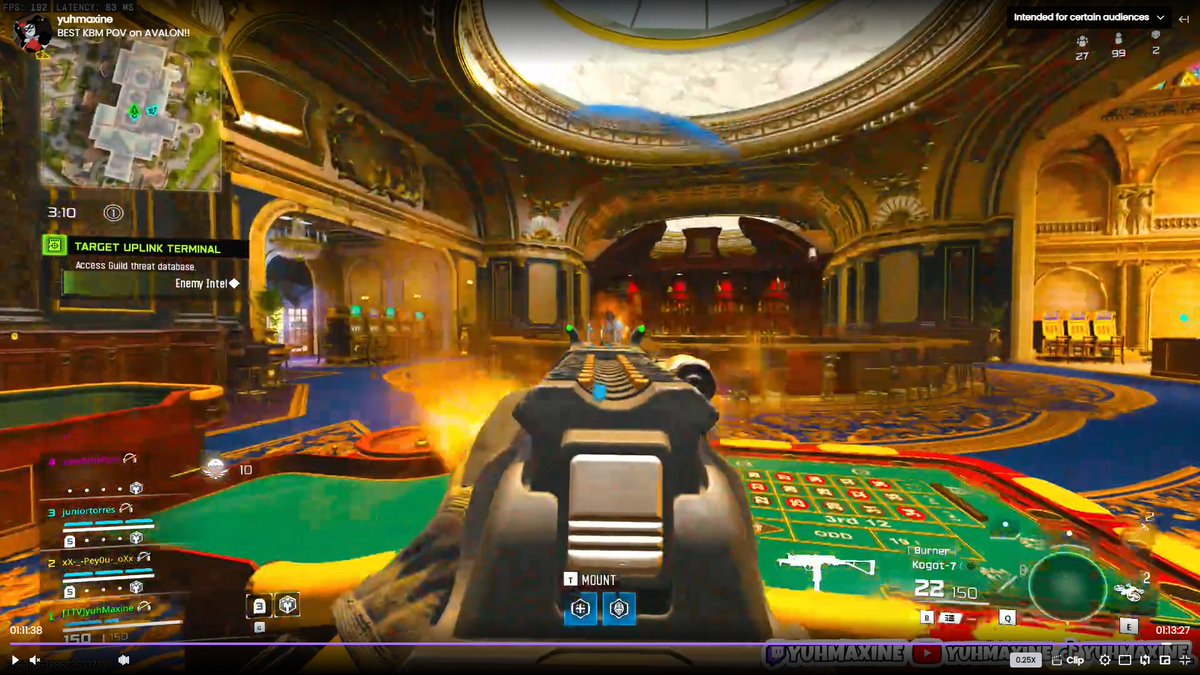 can't see shit, gun is kicking everywhere ggs only