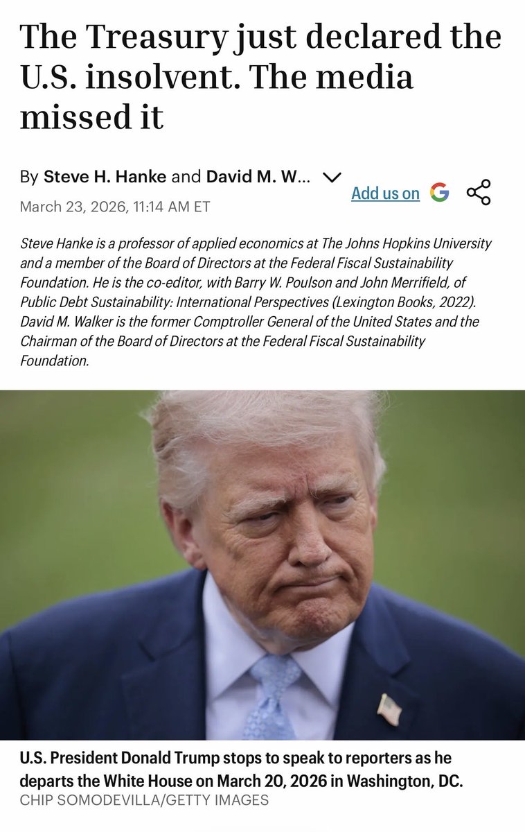 cornflakegirl5's tweet photo. What a great businessman. 

#Insolvency #debtceiling #nationaldebt #economy #USDebt #financialcollapse #trumpsucks #impeachtrump #EpsteinFiles https://t.co/2GDBSb4pdl