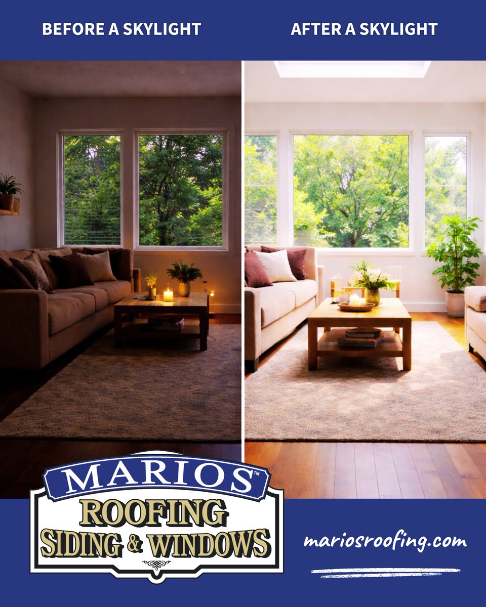 marios_roofing's tweet image. Did you know #skylights improve more than just lighting?
✅ Better attic ventilation
✅ Reduced electricity costs
✅ Improved air circulation in upper floors
✅ Real home value increase

Certified #VeluxSkylight installation by Marios → mariosroofing.com/skylights