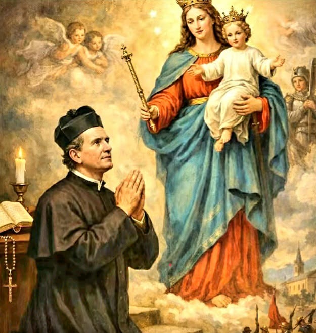 jmarquezrivera's tweet photo. St. John Bosco: “Spread devotion to Mary Help of Christians, and you will see what miracles are,” and he recommended repeating this short prayer many times: “Mary Help of Christians, pray for us.” He assured us that this prayer many times would bring great graces from Heaven. https://t.co/K9cCCzLPVU
