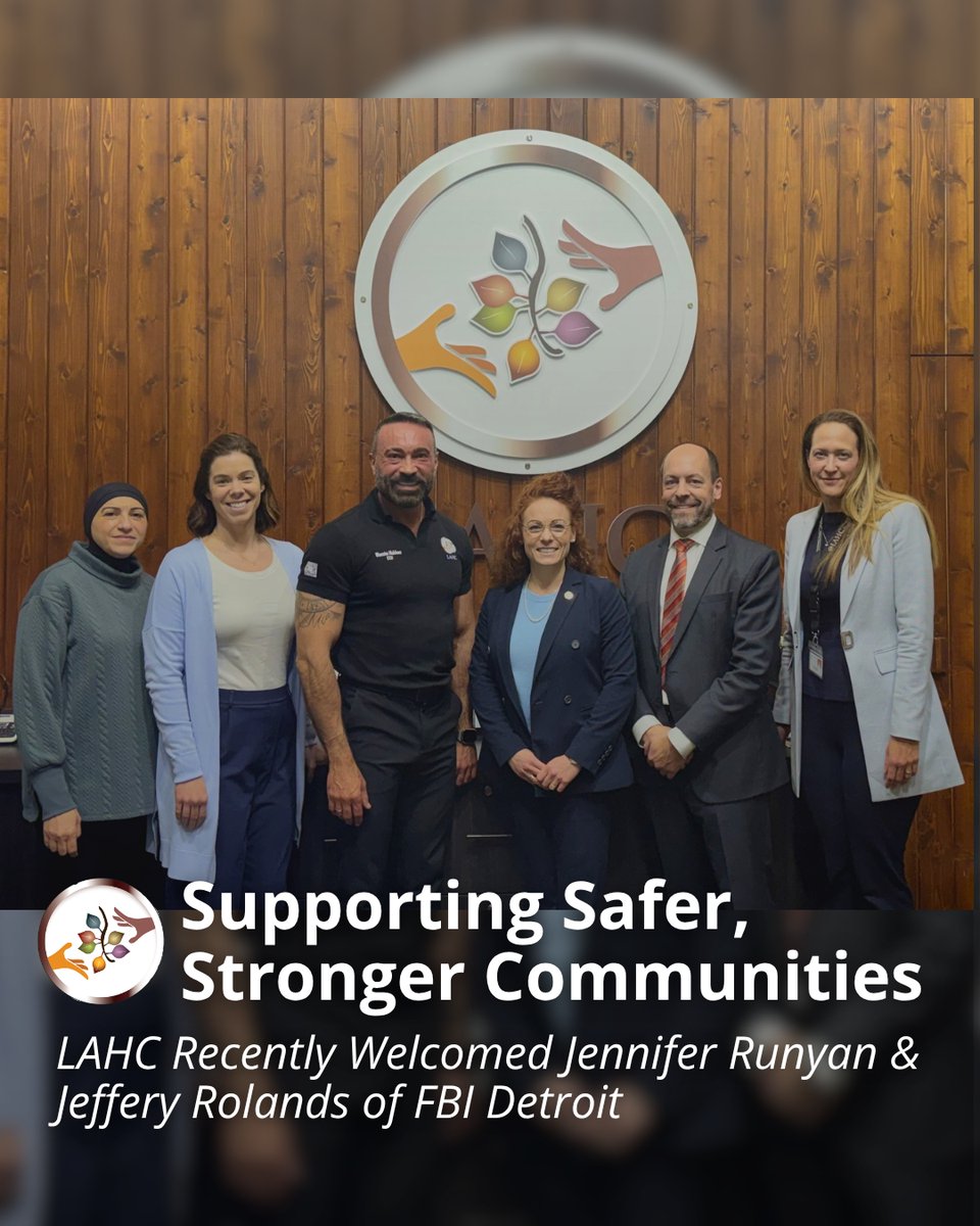 LAHC4's tweet photo. We were honored to welcome representatives from the FBI Detroit Field Office to LAHC to discuss partnerships focused on violence prevention, mental health, sextortion awareness, and community safety.

Strong partnerships build safer communities. 🤝

#LAHC #DearbornMI #CommunitySa https://t.co/W5cZutaRbt