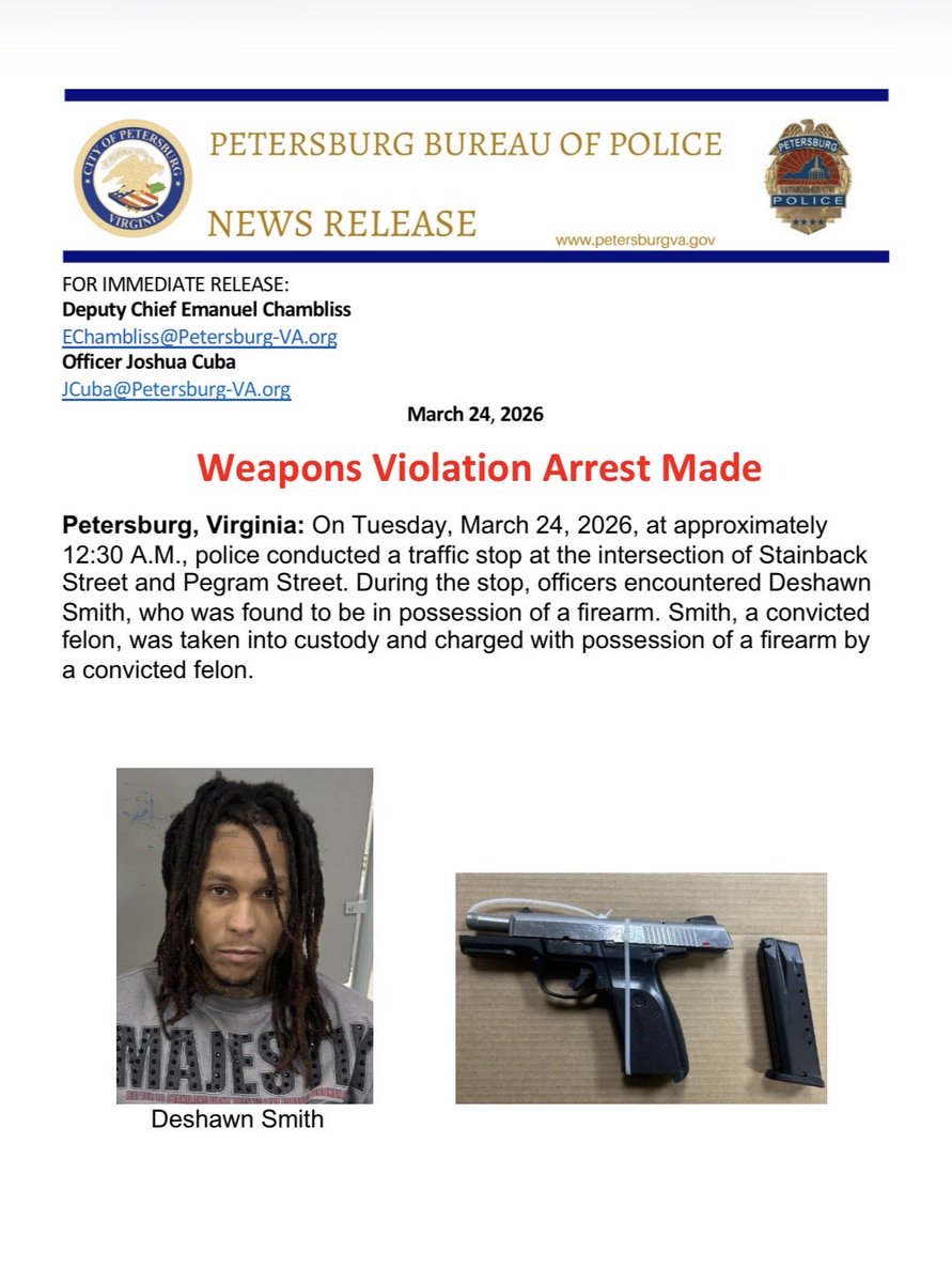 Petersburg Police tweet media