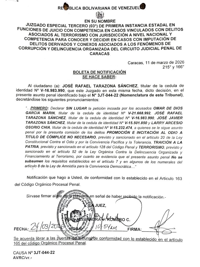 Jose Rafael Tarazona Sánchez tweet media