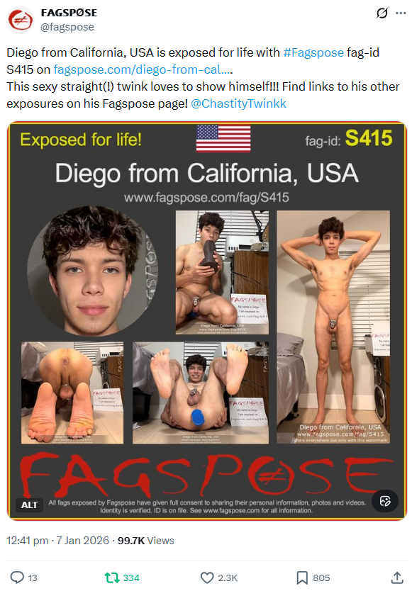 fagspose's tweet photo. @ChastityTwinkk Almost 100k views! https://t.co/whxpejVeTK