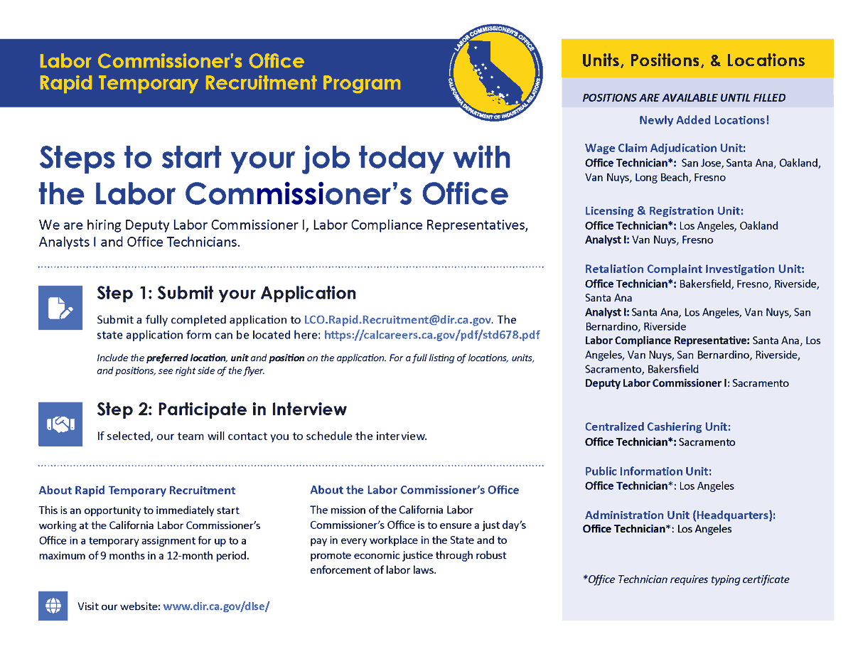 California Department of Industrial Relations tweet media