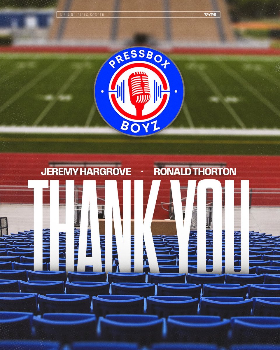 CEKing_Soccer's tweet photo. Help us thank the men behind the mic 🎙️ @pressboxboyz for all of their support this season! They do so much for ALL of Panther Athletics 💙 https://t.co/qREmKflU9j