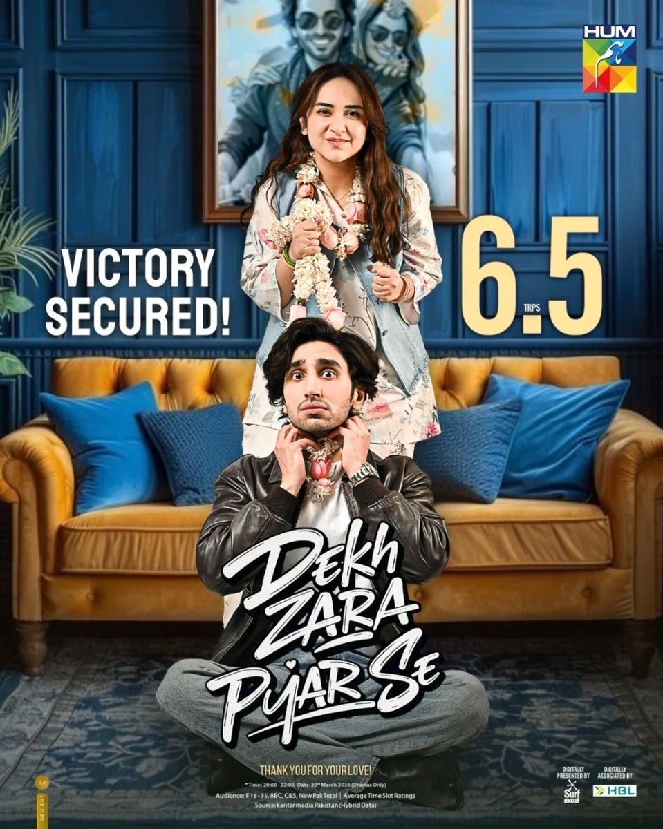 b_wanderer_soul's tweet photo. DZPS did it, it dominated every department: hype, audience love, top trends, YouTube views, and TRPs. A complete sweep. 🔥
#YumnaZaidi #DekhZaraPyarSe https://t.co/yIFyg7bn1B