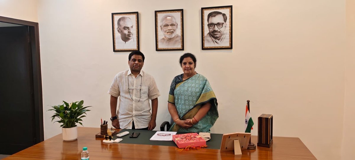 It was a privilege to meet Smt. <a href="/PurandeswariBJP/">Daggubati Purandeswari 🇮🇳</a> ji, Hon’ble MP and former Union Minister, at her residence in Delhi. 

We had a very meaningful discussion on the challenges and opportunities in Indian agriculture, and I appreciated her continued commitment to championing the