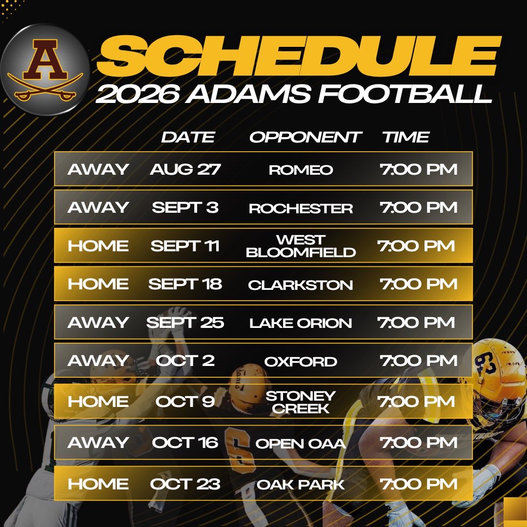 Rochester Adams Football tweet media