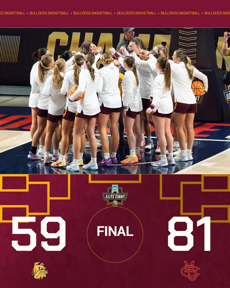UMDWomensBBall's tweet image. Final from the Elite Eight.

UMD vs. CMU | #BulldogCountry