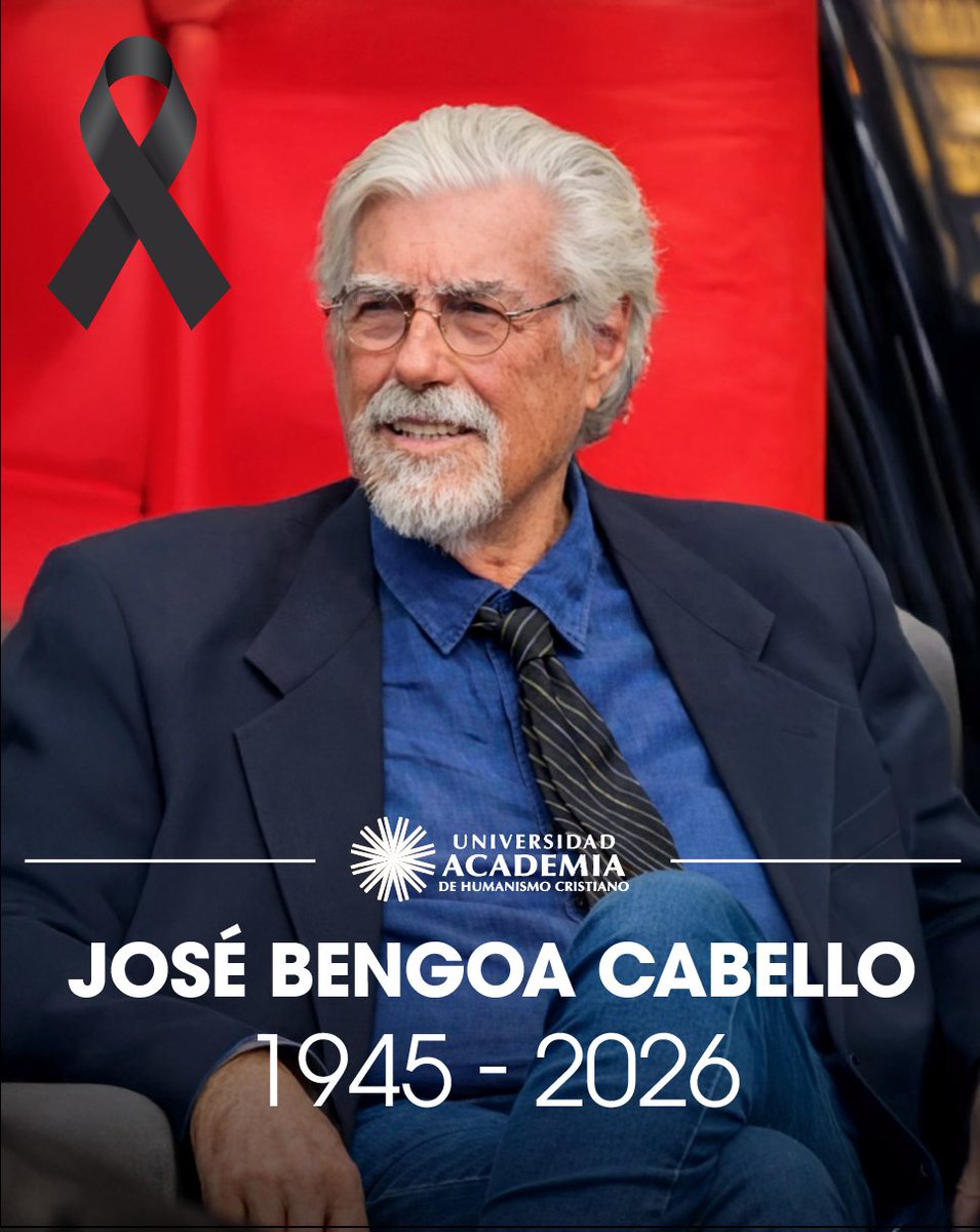 U_Academia's tweet photo. Como comunidad universitaria nos uniremos para darle el último adiós a José Bengoa este miércoles, entre las 10:30 y las 11:00 hrs, cuando su cortejo fúnebre pase frente al Campus Condell 343. Sus funerales se realizarán a las 11:30 hrs. en el Parque del Recuerdo de Huechuraba. https://t.co/93huu3BHkT