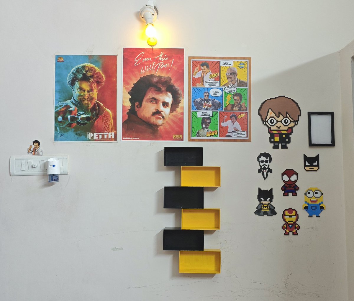 dosaisambhaar's tweet photo. Presenting you the final output 🤩🤩
ZigZag Shelf made out of the mobile phone box, now filled with figurines & miniatures, finally done & dusted. Super daa @dosaisambhaar 🤝, feeling proud.
#DIY #craftwork https://t.co/myMCZKn6j7