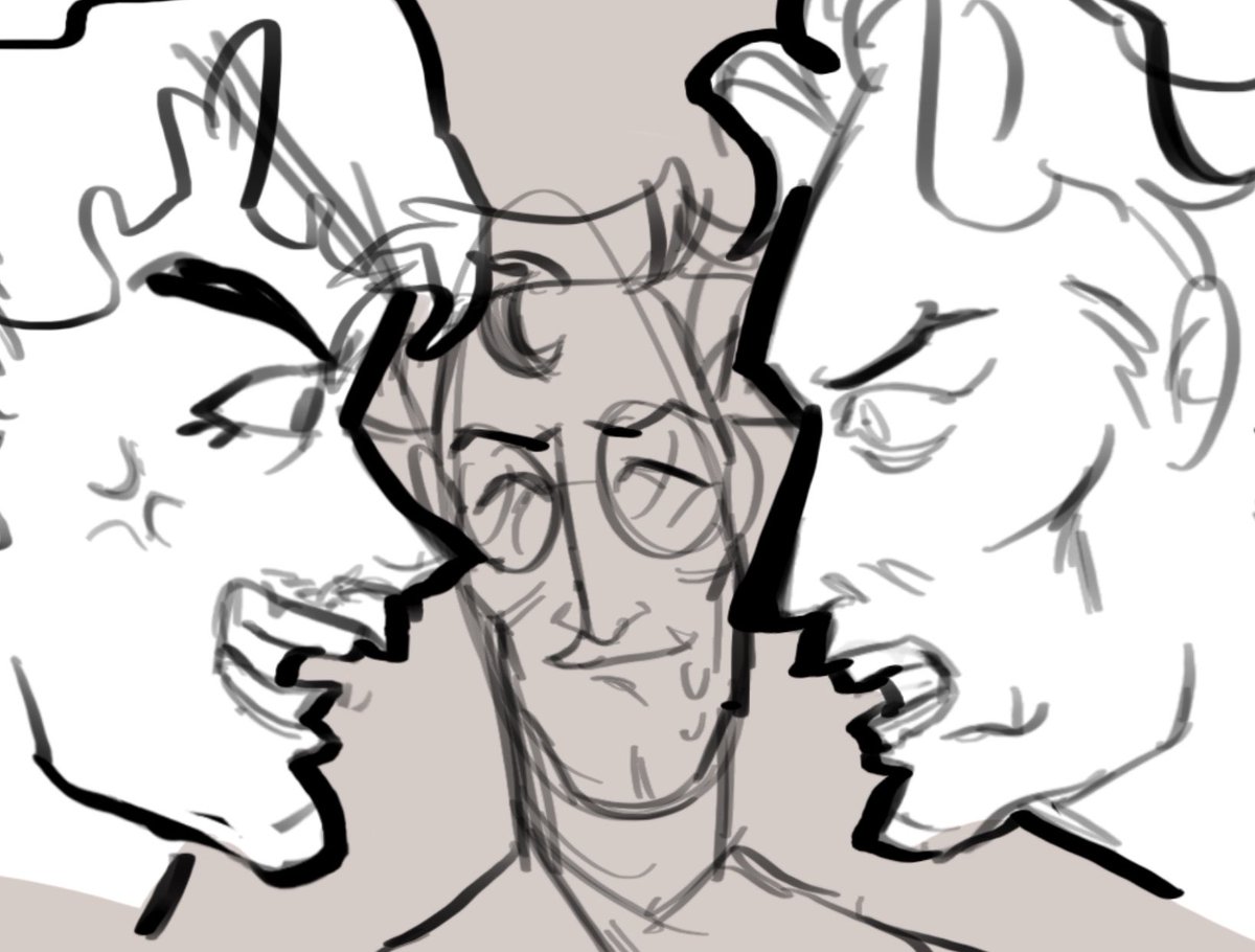 Reed stuck between an argument between Hank and Tony. 

//uni au//

(I don’t look at Hank Pym ever in my free time idk what he 100% looks like) 

#TonyStark #ReedRichards #HankPym