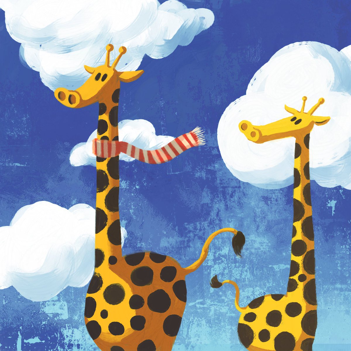 paololimoncelli's tweet image. Giraffes Mk2... Old piece from 2016. Painted again from scratch with Pigmento Mk4 with DAUB King 09 and King 01... #DaubBrushes #madeinaffinity #illustration #digitalart #digitapainting