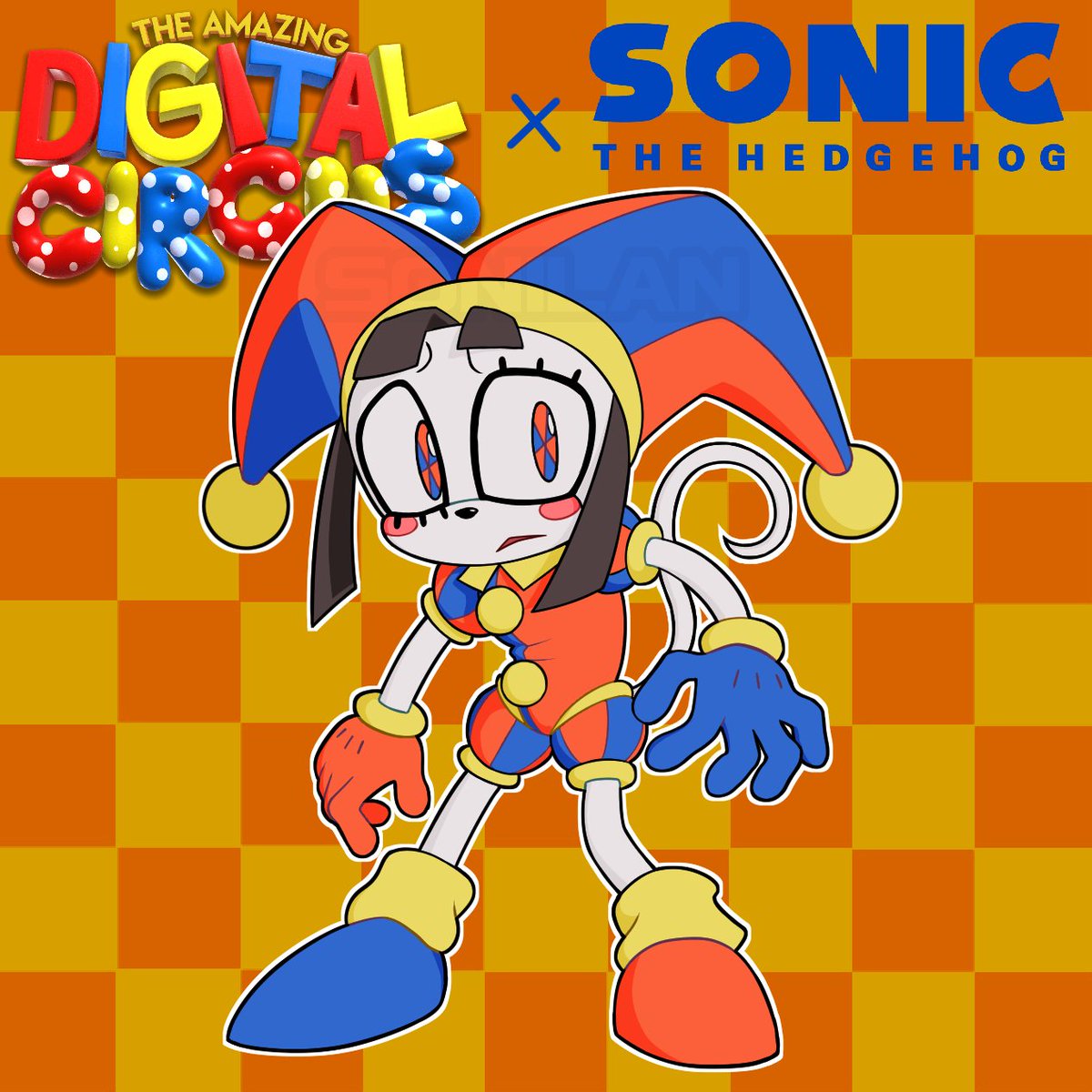 Sonilan64's tweet photo. Pomni from TADC Sonic-ified! 🎪
"Pomni the Mouse" 🐁
#sonic #Sonicthehedgehog #TheAmazingDigitalCircus #pomni #fanart https://t.co/dNgoAvRb9q