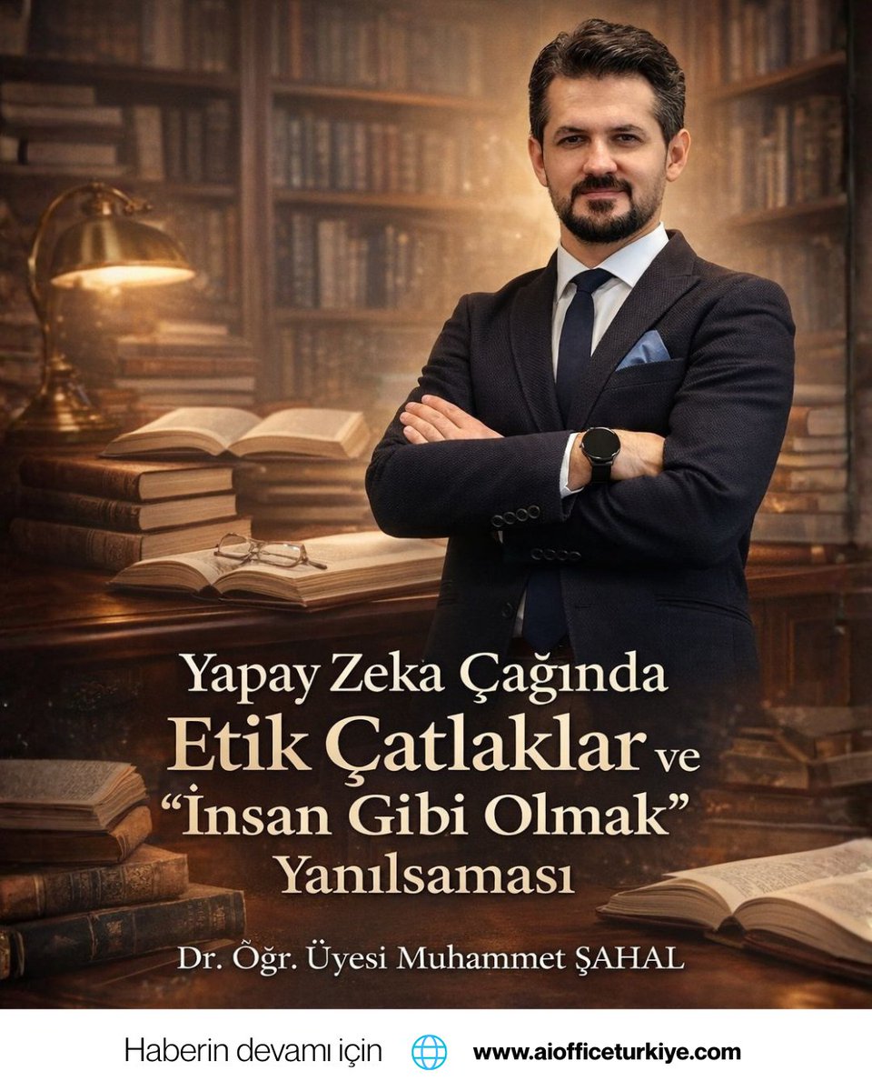 aiofficetr's tweet photo. Dr. Öğr. Üyesi Muhammet ŞAHAL, AiOffice Türkiye okuyucuları için yazdı.

Yapay Zeka Çağında Etik Çatlaklar 🤖

“İnsan gibi olmak” yanılgısı

Yapay zekanın gelişimiyle birlikte en kritik tartışmalardan biri:
Bu sistemler gerçekten insan gibi mi, yoksa sadece öyle mi görünüyor?

Günümüzde AI; konuşuyor, yazıyor, tepki veriyor.
Ama tüm bunlar, bilinçten değil
örüntü tahmini ve veri işleme süreçlerinden geliyor.

Bu durum beraberinde önemli riskler getiriyor:

•⁠  ⁠kullanıcıda yanlış güven algısı oluşması
•⁠  ⁠yapay zekaya gereğinden fazla anlam yüklenmesi
•⁠  ⁠etik sınırların belirsizleşmesi

Mesele teknoloji değil;
insanın teknolojiye yüklediği anlam.

👉 Dr. Öğr. Üyesi Muhammet ŞAHAL’ın köşe yazısının tamamını https://t.co/3KQwR77Z9s’da okuyabilirsiniz.
🔔 Yapay zeka ve teknoloji dünyasındaki gelişmeleri kaçırmamak için bizi takip edin

https://t.co/pRhcFoniLQ

#aiofficeturkiye #aiofficetr #YapayZeka #Etik #DijitalDonusum