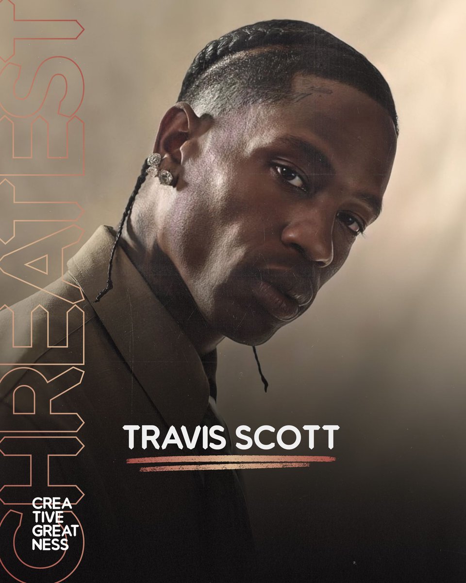 chreatest's tweet photo. The Travis Scott.

Travis Scott is a Houston-born artist known for his dark, atmospheric take on trap and hip-hop, blending high-energy production with psychedelic elements. Rising to global fame with albums like *Astroworld* and hits such as “SICKO MODE,” he’s built a reputation for explosive performances and a sound that feels both chaotic and immersive.
Recently, he’s continued that momentum into 2026 with ongoing tour runs and new music teasers—cementing his place as one of the most influential figures in modern rap while keeping his signature cinematic, rage-driven vibe intact.

Travis Scott's Current Statistics
Spotify: 58.9M+ Monthly listeners.
Instagram: 60.1M+ Followers.

Photography:
: @travisscott

@CHREATEST EVERYWHERE. 📩