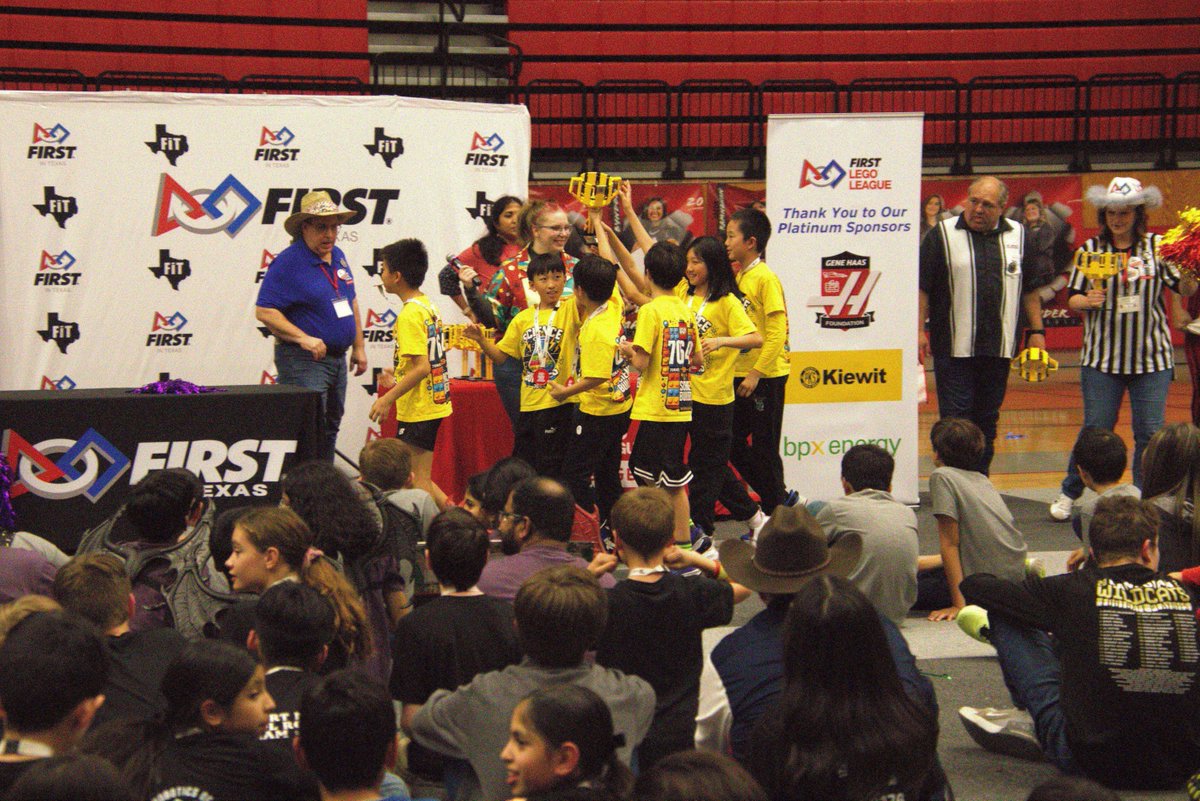 FIRSTinTexas's tweet photo. What an incredible way to close out the season at our FIRST LEGO League State Championship. 🤖✨ A special thank you to our Platinum Sponsors: Kiewit, Gene Haas, and bpx energy!

#FIRSTinTexas #FLL #STEMinTexas #FIRSTLEGOLeague https://t.co/4Xod8p3LBa