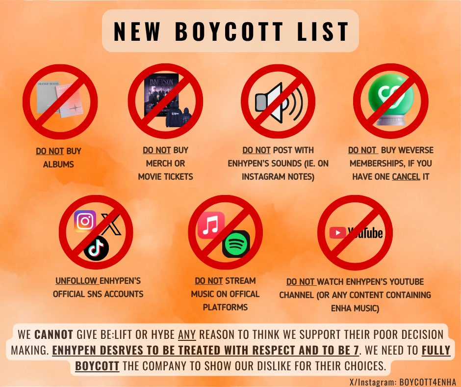 Boycott for ENHYPEN tweet media