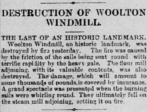 Liverpool1207's tweet photo. 24th March 1898, an historic #Woolton landmark is lost.... https://t.co/XvP1QA0dOw