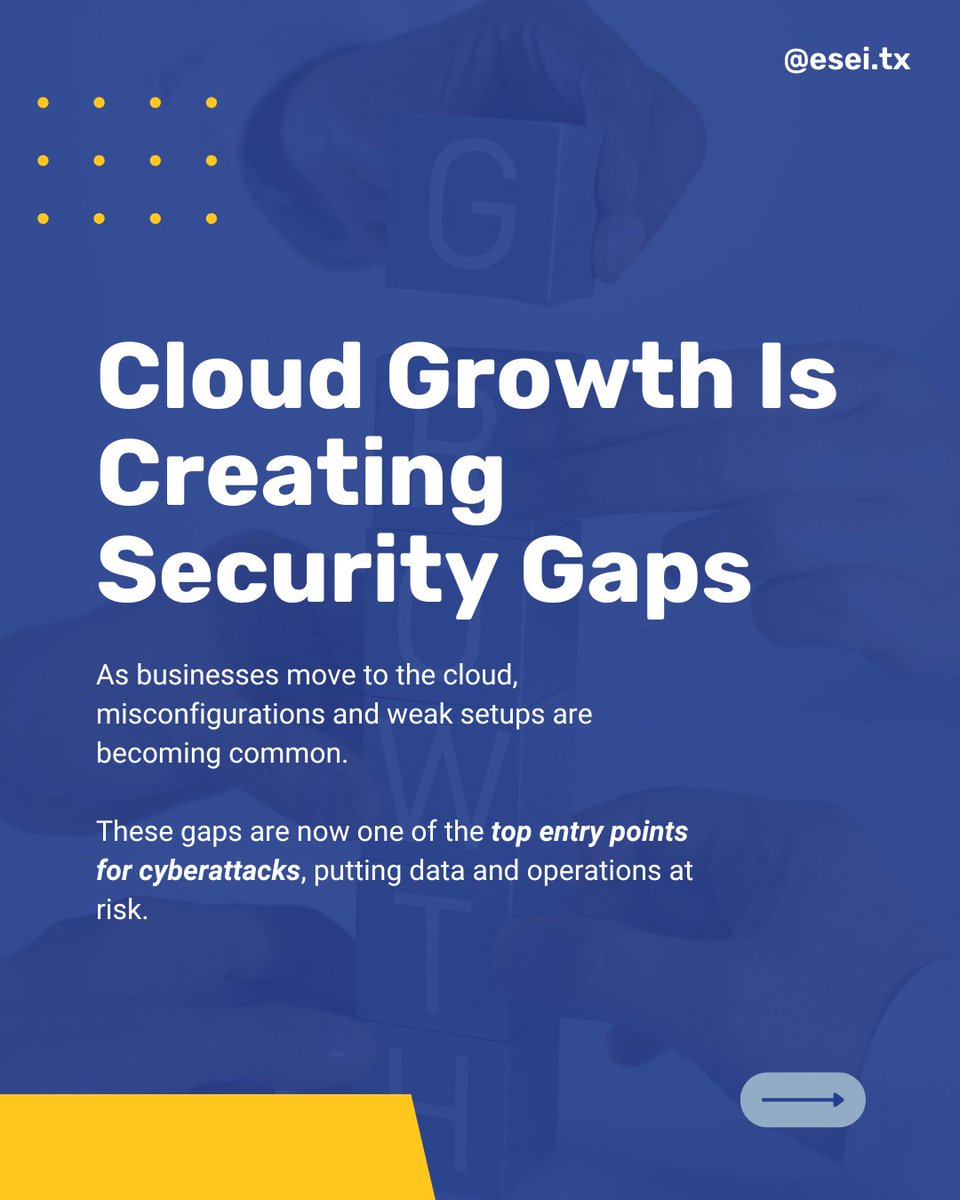 eseisolutions's tweet photo. As AI and cloud expand, cybersecurity becomes more complex. Evolving threats and limited visibility increase risk. ESEI helps organizations strengthen security and maintain control in growing environments.

📞 915 587 7902
✉️ 𝘀𝗶𝗺𝗽𝗹𝗶𝗳𝘆@𝗲𝘀𝗲𝗶.𝗰𝗼𝗺

#CloudAI #CyberAware https://t.co/Pt9KMNtMnb