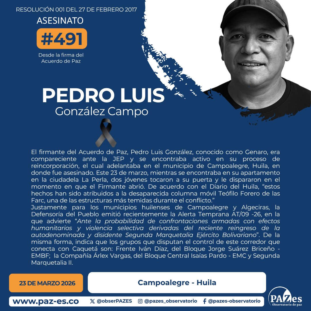 Observatorio de Paz - PAZES tweet media