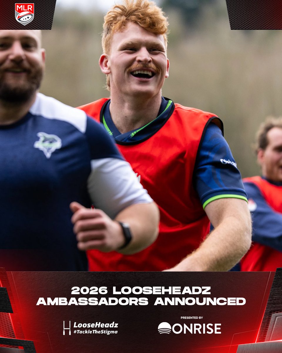 usmlr's tweet photo. On a mission to #TackleTheStigma with @LooseHeadz & @OnriseCare ๐ค
The 2026 MLR LooseHeadz Ambassadors are stepping up to start conversations and support a more open environment for mental well-being in the rugby community.
๐ฐ: https://t.co/HGTprJOQHB | #MLR2026 https://t.co/DhHwaKxgU1