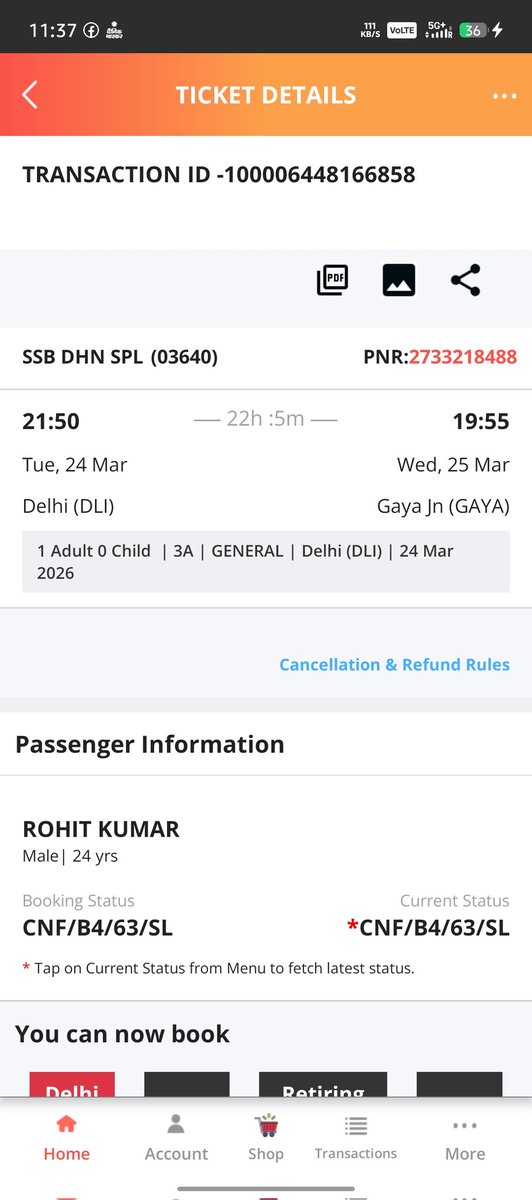 RohitKrPandey17's tweet photo. @RailwaySeva @drmdhnecr Here is PNR detail https://t.co/rvlngQlNia