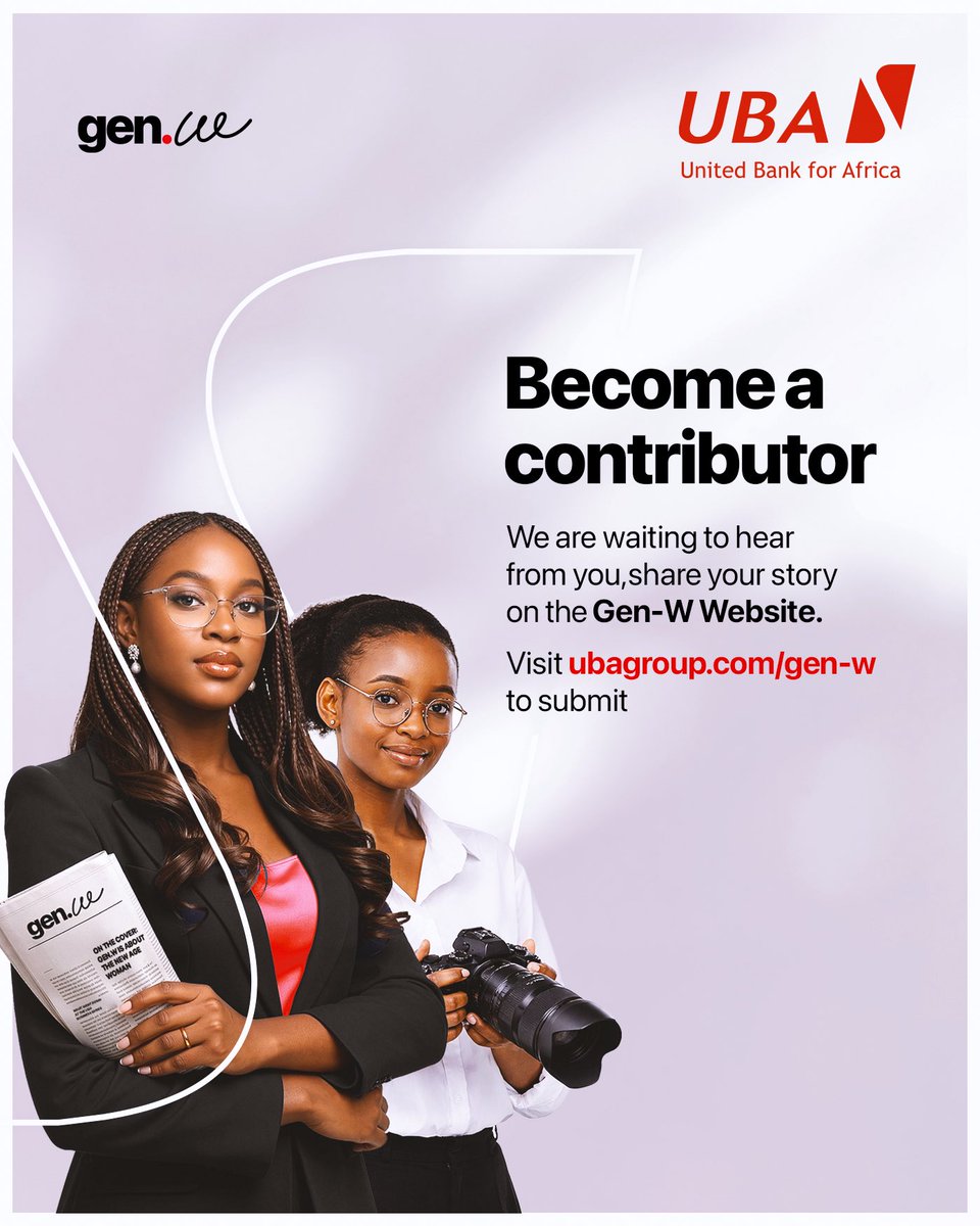 UBAGhanaLtd's tweet photo. You donโt have to be famous to be impactful.
Your journey, your wins, your lessons, they matter.
Become a Gen-W contributor and let your story inspire someone today. ๐ซ
Submit via https://t.co/7E2EgElLGp
#AfricasGlobalBank #UBAGenW https://t.co/SBnRtEtwAU